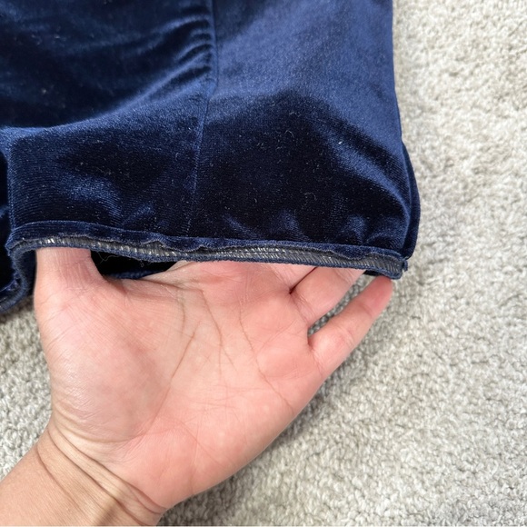 Misa Los Angles Dita Velvet Top Puffed Longsleeve Mock Neck Whimsigoth in Navy M - Picture 16 of 16